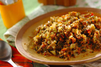 セロリたっぷりのドライカレー