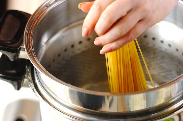 HARUのバターじょうゆパスタの作り方の手順2