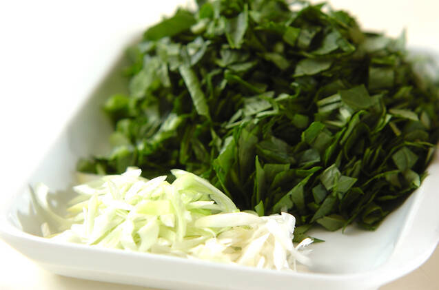 小松菜の和風あんかけオムレツの作り方の手順2