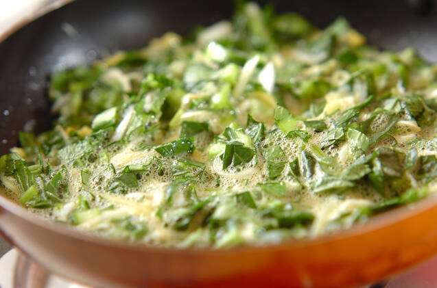 小松菜の和風あんかけオムレツの作り方の手順6