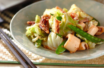 イカのショウガ炒め