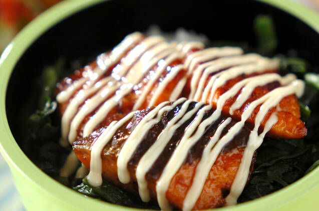 鮭の照り焼きマヨ丼