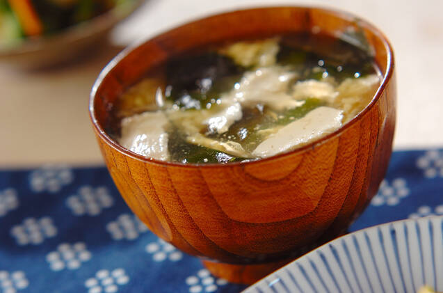 くずし豆腐のかきたま汁