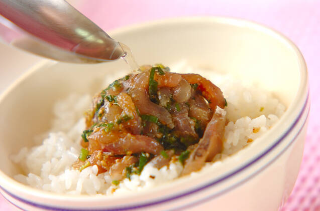 ゴマアジ茶漬けの作り方の手順4