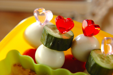 うずら卵のカラフル串