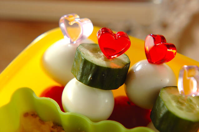 うずら卵のカラフル串