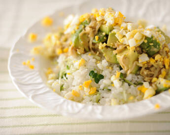 アボカドと切干し大根のライスサラダ