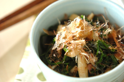 青菜とシメジのおひたし