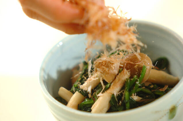 青菜とシメジのおひたしの作り方の手順3