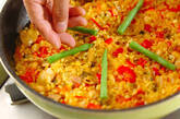 鶏と大豆のパエリアの作り方16