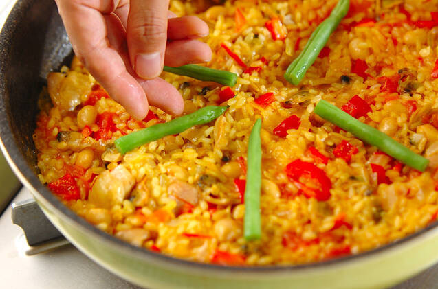 鶏と大豆のパエリアの作り方の手順16