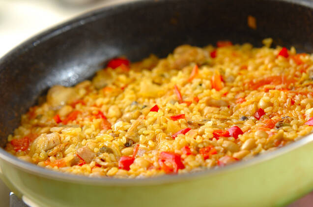 鶏と大豆のパエリアの作り方の手順15