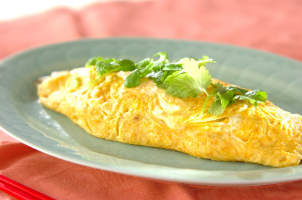 シャキシャキモヤシ炒めオムレツ