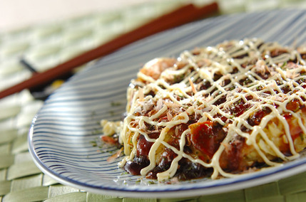 豆腐入りお好み焼き