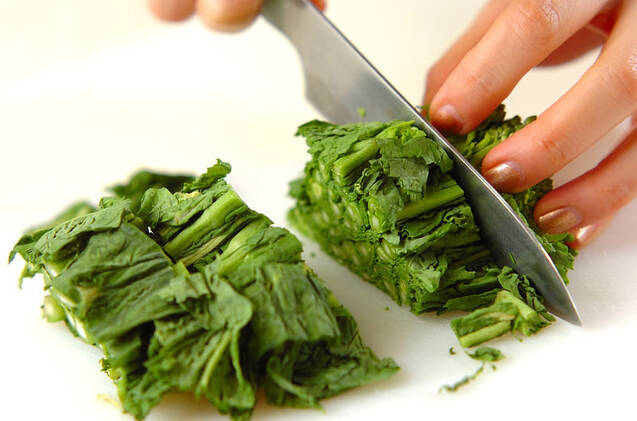 菜の花のみそ汁の作り方の手順1