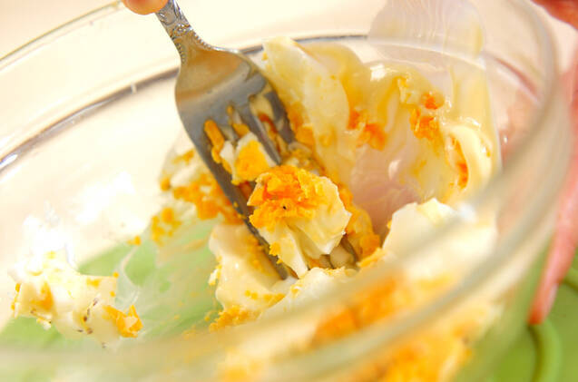 カルボナーラサンドの作り方の手順2