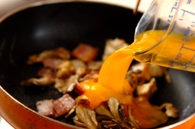 マイタケの卵炒めの作り方の手順3