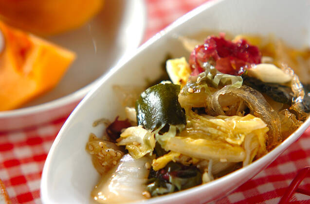 海藻と白菜のサラダ