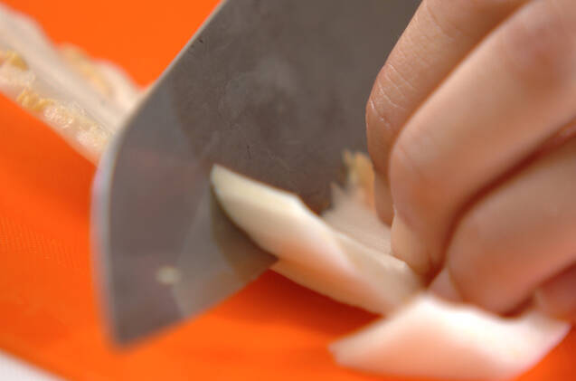 海藻と白菜のサラダの作り方の手順2