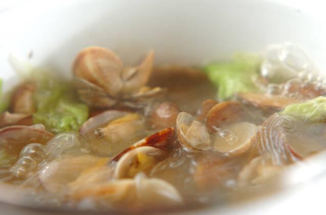 アサリと白菜の中華スープの作り方の手順6