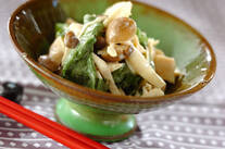 大葉のカラシ酢みそ和え