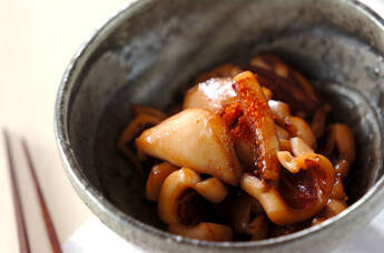 漬けイカの炒め物