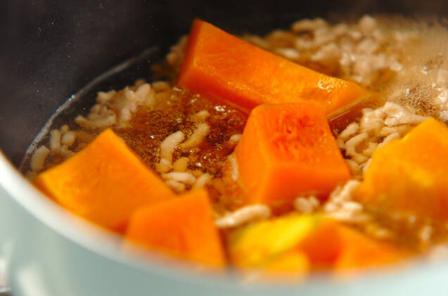 カボチャのそぼろ煮の作り方の手順3