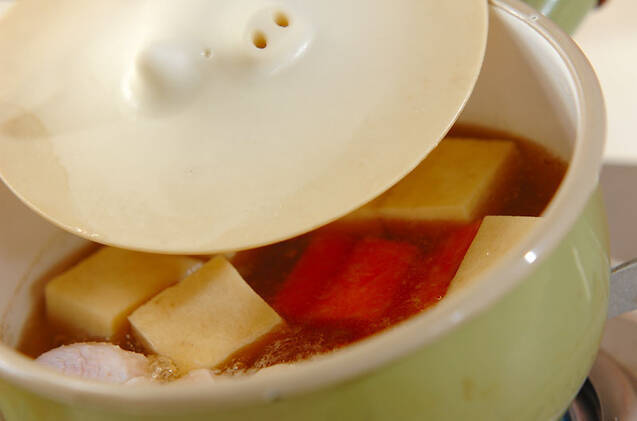 高野豆腐の含め煮の作り方の手順5