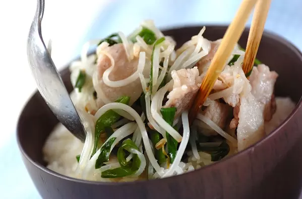 塩豚炒め丼の作り方2