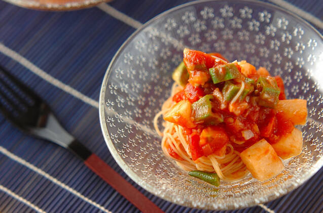 長芋とオクラのカッペリーニ