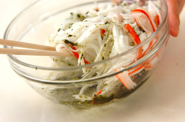 長芋のアオサ和えの作り方の手順3