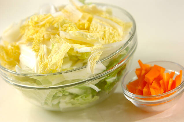 ユズ風味白菜漬け物の作り方の手順1