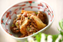 揚げジャガのツナ納豆