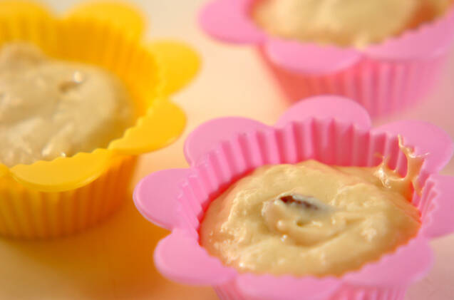 レーズン蒸しパンの作り方の手順2