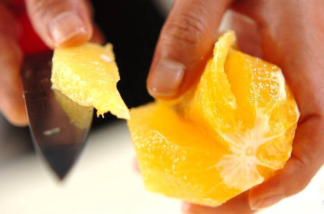 鶏肉とオレンジのパスタの作り方の手順2