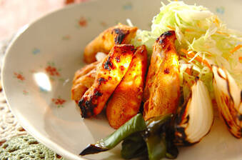 ささ身のカレー漬け焼き