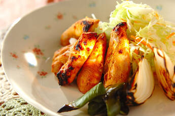 ささ身のカレー漬け焼き