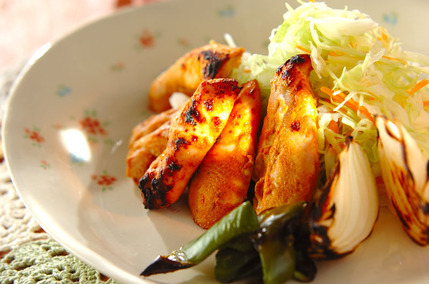 ささ身のカレー漬け焼き