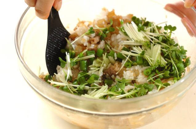 味付け牛肉の混ぜご飯の作り方の手順8