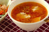 くずし豆腐のピリ辛スープの作り方の手順