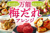 炒め物やお刺身など、いつもの食材に梅だれをかけてさっぱり召し上がれ！