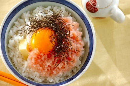タラコ卵バターご飯