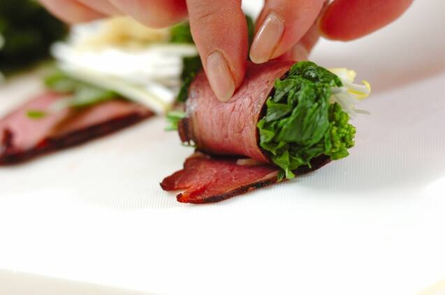 ローストビーフの和風ロールの作り方の手順3