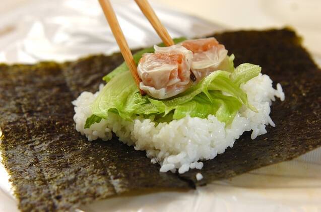 シューマイおにぎらずの作り方の手順2