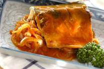 焼きサバのカレー煮