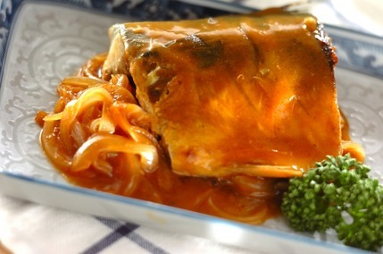 焼きサバのカレー煮