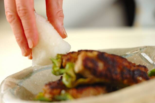 万願寺唐辛子の肉詰めの作り方の手順6