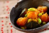 カボチャと枝豆の煮もの