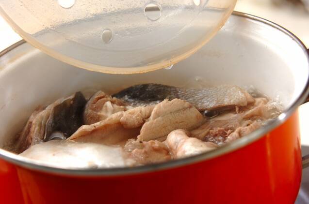 アラの煮付けの作り方の手順4