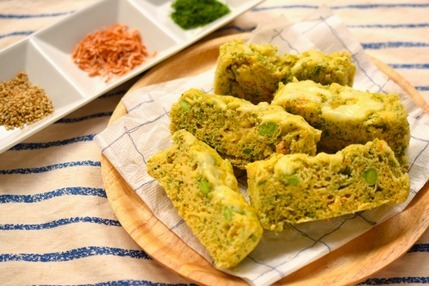 低糖質おから枝豆チーズ蒸しパン